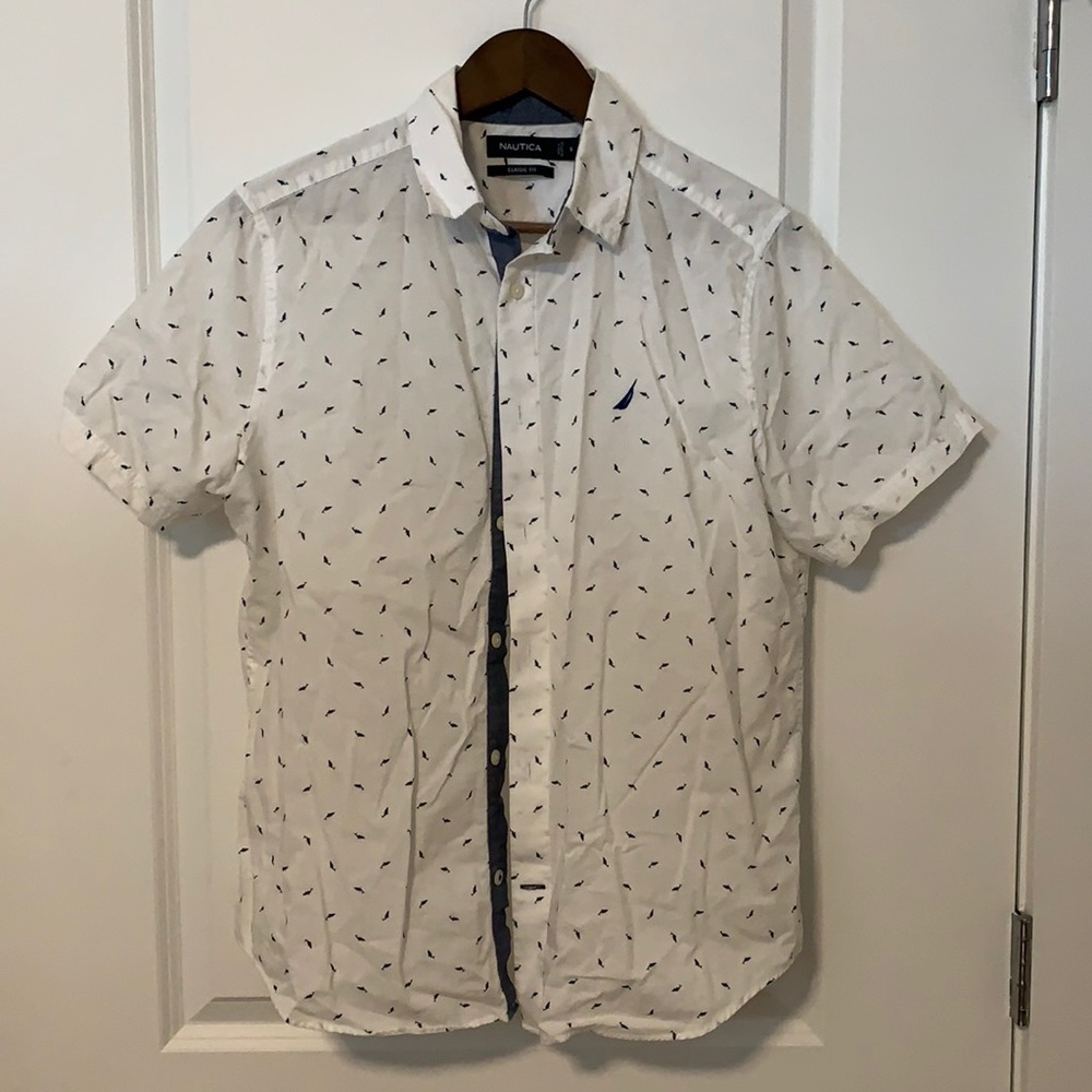 Men’s Nautica dolphin classic fit button up